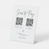 Scannen QR-Code-Zeichen Hochzeit Bar Valet Busines Sockelschild (Vorderseite)
