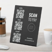 Scannen Sie 3 QR-Codes für das Business-Logo Sockelschild (In SItu)