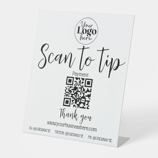 Scannen Sie bis zum Tipp, bezahlen Sie digitale Sp Sockelschild (Vorderseite)