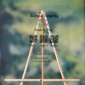 Scannen Sie das Firmenlogo Q R Code Social Media z Acrylschild (Neutral)