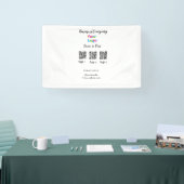 Scannen Sie das Firmenlogo Q R Code Social Media z Banner (Messe)