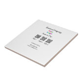 Scannen Sie das Firmenlogo Q R Code Social Media z Fliese (Seite)