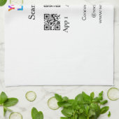 Scannen Sie das Firmenlogo Q R Code Social Media z Geschirrtuch (Gefaltet)