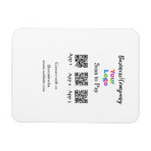 Scannen Sie das Firmenlogo Q R Code Social Media z Magnet (Horizontal)