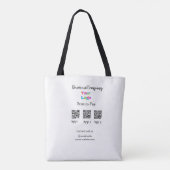 Scannen Sie das Firmenlogo Q R Code Social Media z Tasche (Rückseite)
