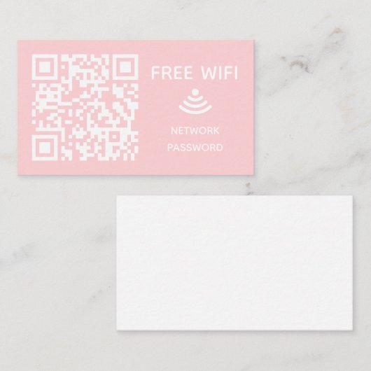 Scannen Sie das kostenlose WiFi Business qm-Codeze Begleitkarte (Vorne/Hinten)