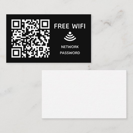 Scannen Sie das kostenlose WiFi Business qm-Codeze Begleitkarte (Vorne/Hinten)