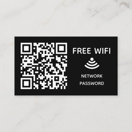Scannen Sie das kostenlose WiFi Business qm-Codeze Begleitkarte (Vorderseite)