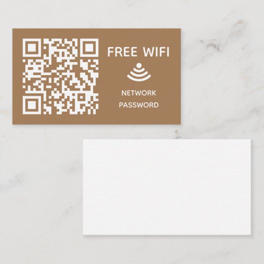 Scannen Sie das kostenlose WiFi Business qm-Codeze Begleitkarte (Vorne/Hinten)