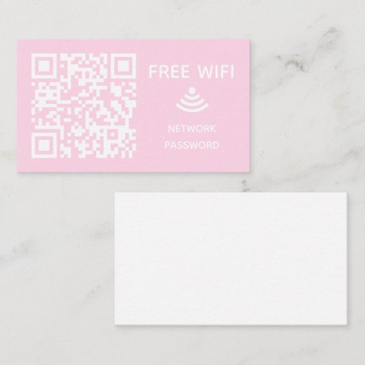 Scannen Sie das kostenlose WiFi Business qm-Codeze Begleitkarte (Vorne/Hinten)