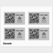 Scannen Sie das kostenlose WiFi Business qm-Codeze Rechteckiger Aufkleber (Blatt)