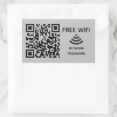 Scannen Sie das kostenlose WiFi Business qm-Codeze Rechteckiger Aufkleber (Tasche)