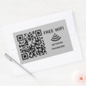 Scannen Sie das kostenlose WiFi Business qm-Codeze Rechteckiger Aufkleber (Umschlag)
