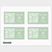 Scannen Sie das kostenlose WiFi Business qm-Codeze Rechteckiger Aufkleber (Blatt)