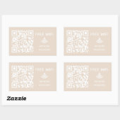 Scannen Sie das kostenlose WiFi Business qm-Codeze Rechteckiger Aufkleber (Blatt)