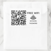 Scannen Sie das kostenlose WiFi Business qm-Codeze Rechteckiger Aufkleber (Tasche)