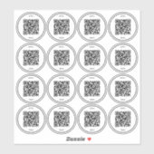 Scannen Sie den Menü-QR-Code-Aufkleber | Restauran Aufkleber (Blatt)