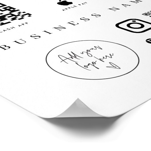 Scannen Sie den mobilen Checkout für kleine Untern Poster (Ecke)