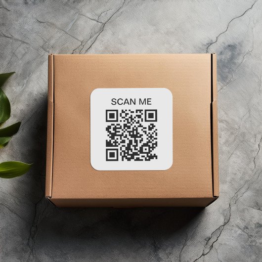 Scannen Sie den QR-Code-Aufkleber für das Scannerq Quadratischer Aufkleber