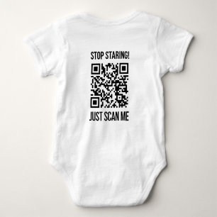 Scannen Sie den QR-Code für einen Motivierend Boos Baby Strampler