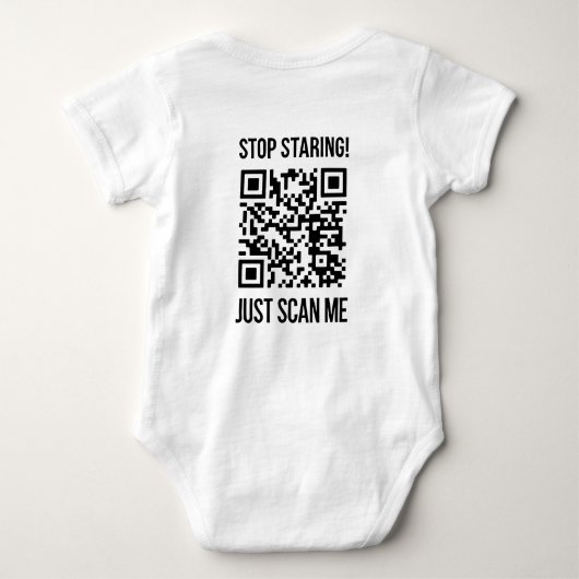 Scannen Sie den QR-Code für einen Motivierend Boos Baby Strampler (Rückseite)