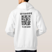 Scannen Sie den QR-Code für einen Motivierend Boos Hoodie (Rückseite)