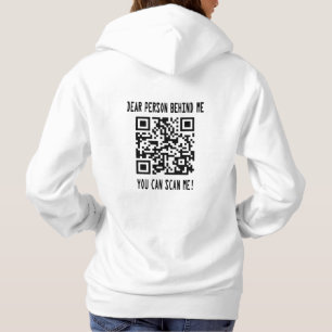 Scannen Sie den QR-Code für einen Motivierend Boos Hoodie