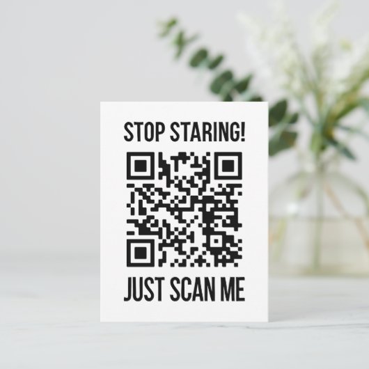 Scannen Sie den QR-Code für einen Motivierend Boos Postkarte (Stehend Vorderseite)
