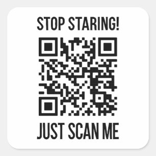 Scannen Sie den QR-Code für einen Motivierend Boos Quadratischer Aufkleber