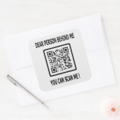 Scannen Sie den QR-Code für Inspiration Quadratischer Aufkleber (Umschlag)