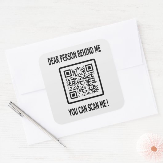 Scannen Sie den QR-Code für Inspiration Quadratischer Aufkleber (Umschlag)