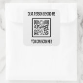 Scannen Sie den QR-Code für Inspiration Quadratischer Aufkleber (Tasche)