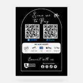 Scannen Sie den QR-Code für Zeichen für kleine Unt Acrylschild (Vorderseite)