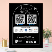 Scannen Sie den QR-Code für Zeichen für kleine Unt Acrylschild (Hochzeit)