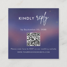 Scannen Sie den QR-Code RSVP Hochzeits-Einlage