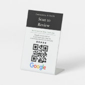 Scannen Sie den QR-Code, um eine Google-Bewertung  Sockelschild (Vorderseite)