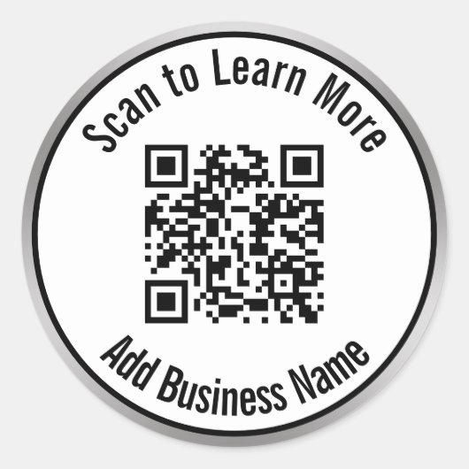 Scannen Sie den QR-Code, um mehr über den Geschäft Runder Aufkleber (Vorderseite)