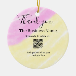 Scannen Sie den QR-Code, um uns zu folgen, danke R Keramik Ornament