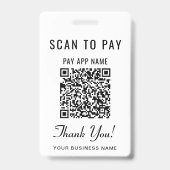 Scannen Sie den QR-Code zum Bezahlen Ausweis (Vorderseite)