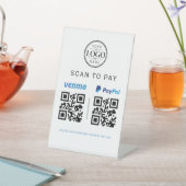 Scannen Sie den QR-Code zum Bezahlen Schild (In SItu)