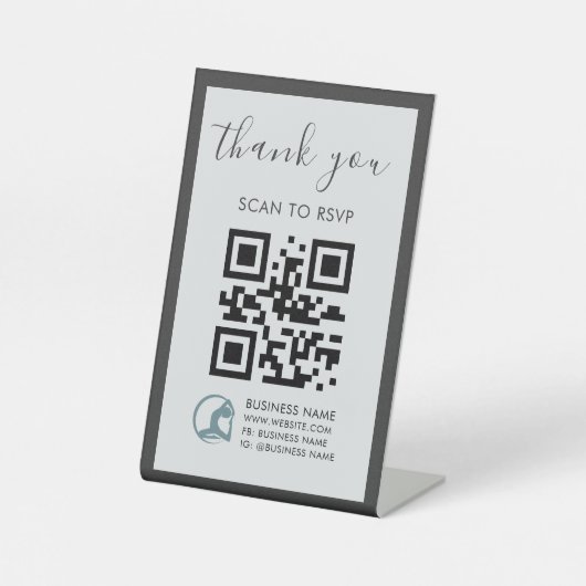 Scannen Sie den QR-Code zum RSVP | Ereignis Check- Sockelschild (Vorderseite)