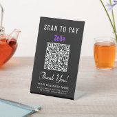 Scannen Sie den Zelle QR-Code Schwarz Sockelschild (In SItu)