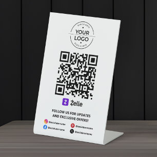 Scannen Sie den Zelle QR-Code zum Bezahlen Sockelschild
