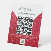 Scannen Sie ein QR Code Pedestal-Zeichen, um einen Sockelschild (Vorderseite)