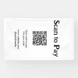 Scannen Sie für Bestellung QR Code hinzufügen Webs Banner