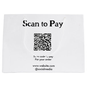Scannen Sie für Bestellung QR Code hinzufügen Webs Große Geschenktüte