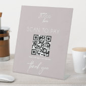 Scannen Sie Ihr rosa Geschäftszeichen zu bezahlen Sockelschild (In Situ)