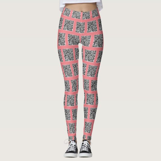 Scannen Sie Ihren QR-Code in rosa Leggings oder wä (Vorderseite)