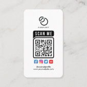 Scannen Sie ME QR Code Social Media Logo Modern Ei Visitenkarte (Vorderseite)