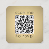 Scannen Sie Me QR UAWG Imitate Gold Foil Wedding S Begleitkarte (Vorderseite)